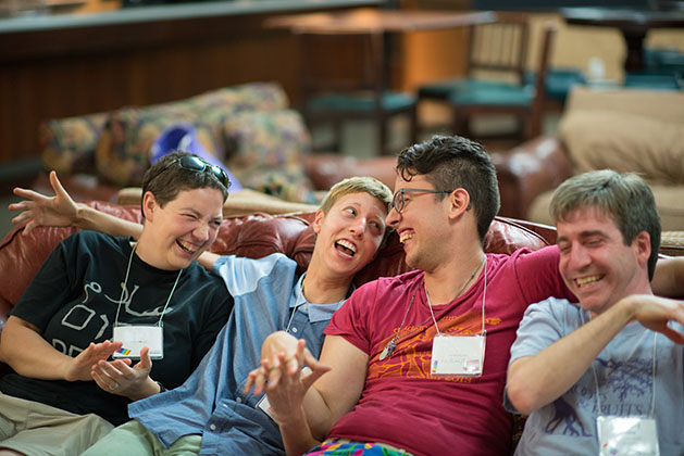 Queer Quakers on a couch