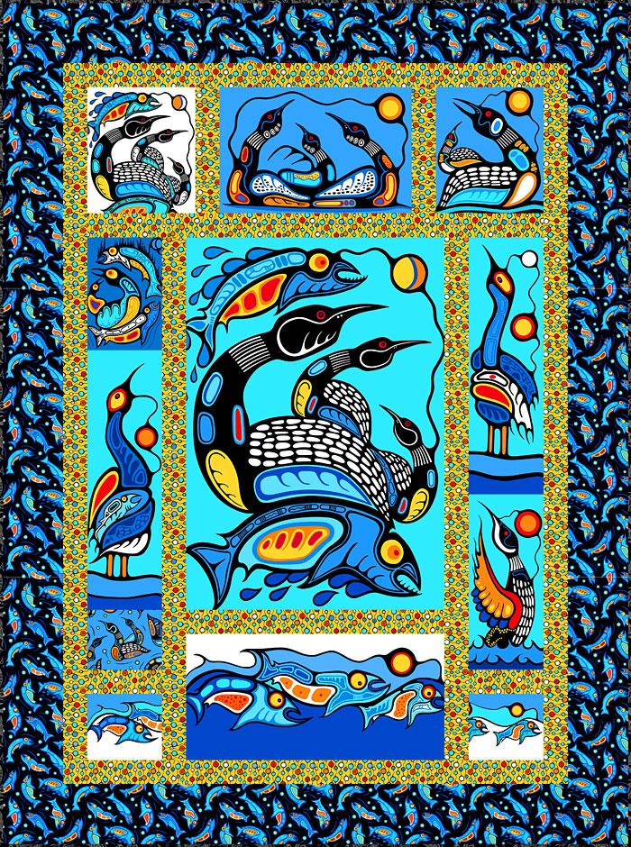 Healing Blue water by Norfolk fabrics